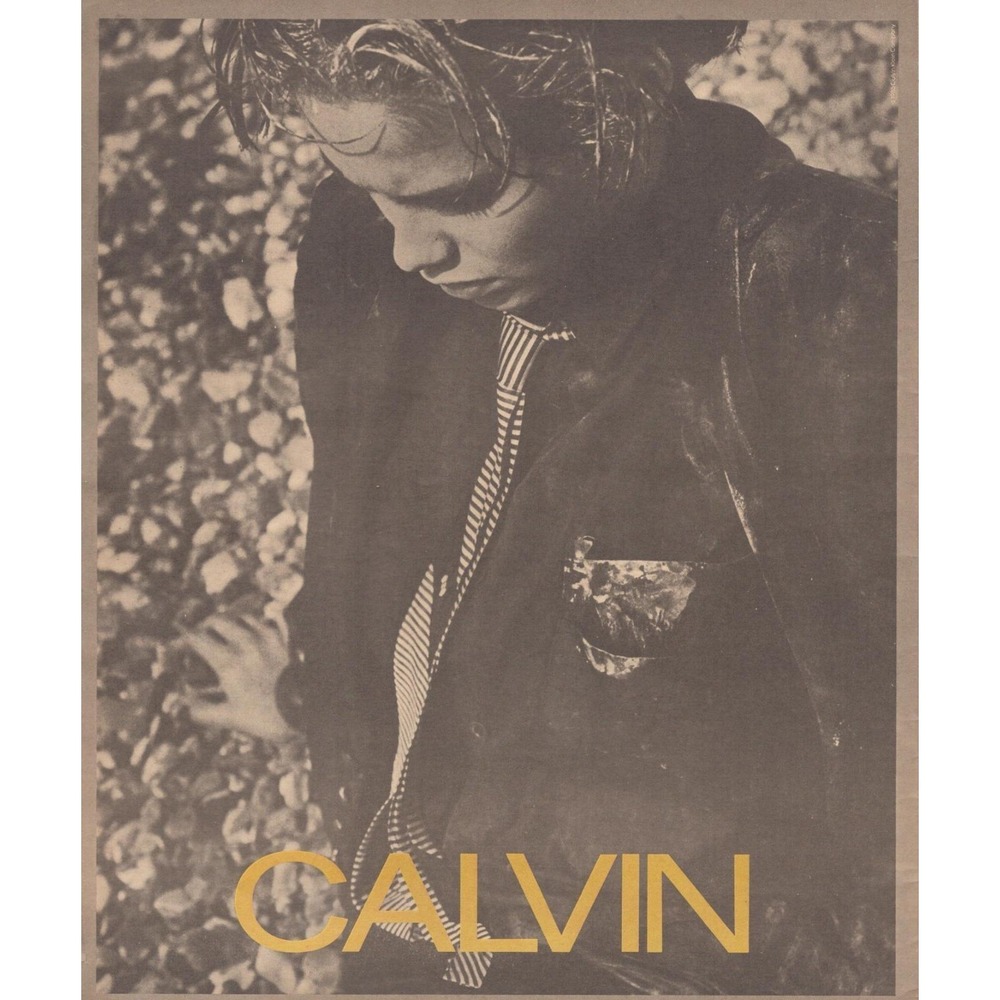 Vintage 1985 Calvin Klein Print Ad 80s Fashion New Wave Style Designer Clothing
